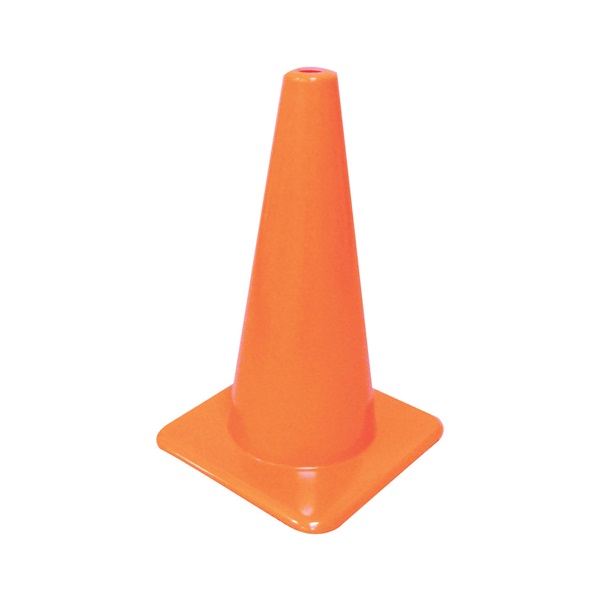 HY-KO SC-18 Traffic Safety Cone, 18 in H Cone, Vinyl Cone, Fluorescent Orange Cone - 1