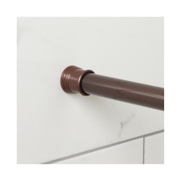 Zenna Home TwistTight Series 506W/505RB Shower Rod, 72 in L Adjustable, 1-1/4 in Dia Rod, Steel, Bronze - 2