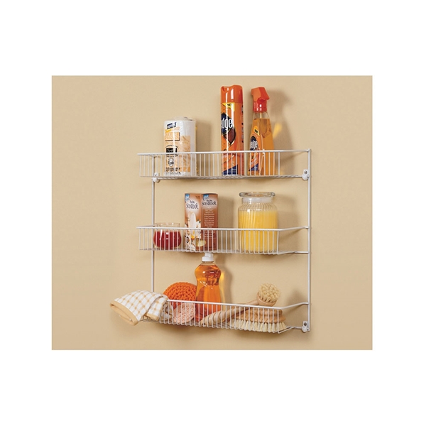 ClosetMaid 8002 Series Wall Rack, 5 in L x 12-1/2 in W x 10-1/2 in H Dimensions, Steel, White - 1