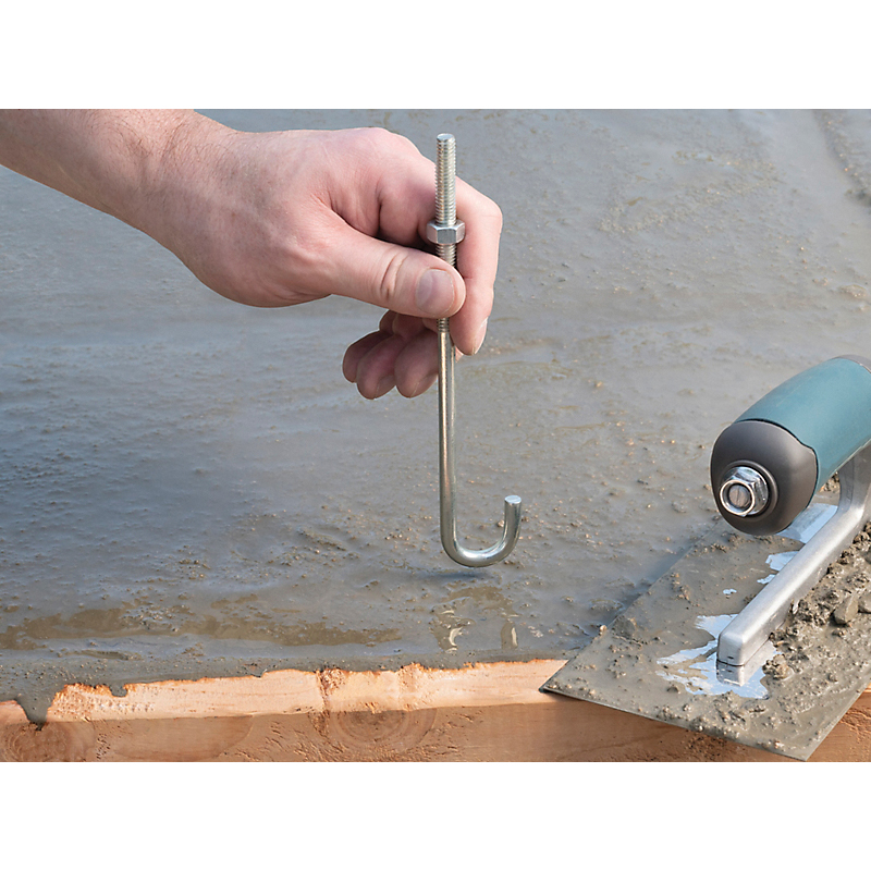 National Hardware 2195BC Series N232-934 J-Bolt, 5/16 in Thread, 3 in L Thread, 7 in L, 160 lb Working Load, Steel, Zinc - 3