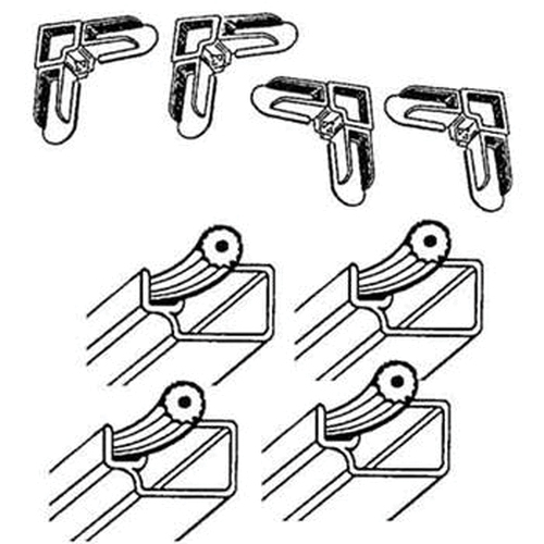 Make-2-Fit PL 7813 Screen Frame Kit, 4 ft L x 3/4 in W Dimensions, Aluminum, White, Painted, 8-Piece - 2