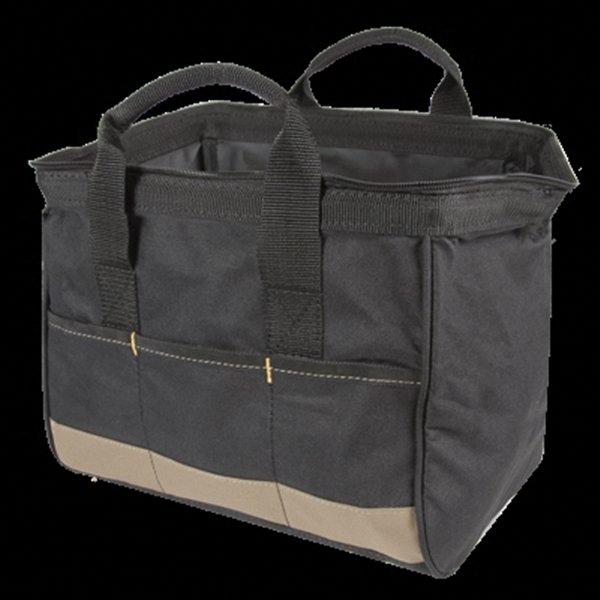 CLC Tool Works BIGMOUTH Series 1161 Tote Bag, 8-1/2 in W, 12 in D, 8 in H, 14-Pocket, Polyester, Black/Blue - 3