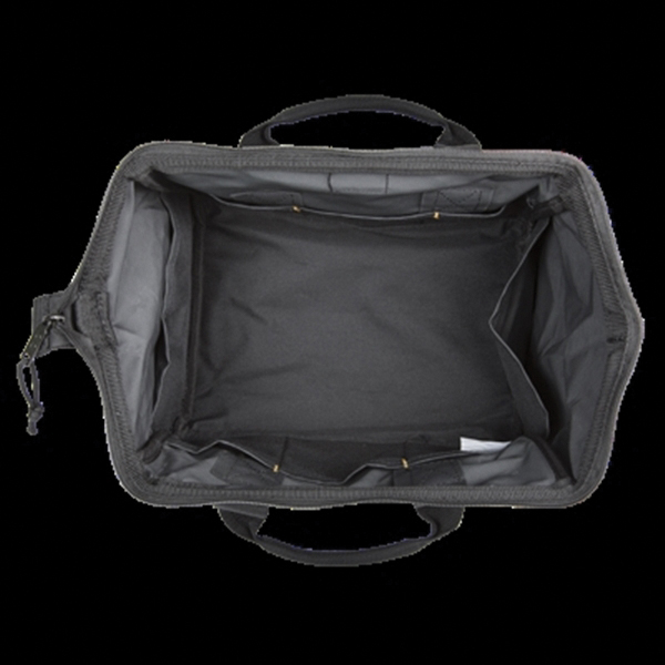 CLC Tool Works BIGMOUTH Series 1161 Tote Bag, 8-1/2 in W, 12 in D, 8 in H, 14-Pocket, Polyester, Black/Blue - 4