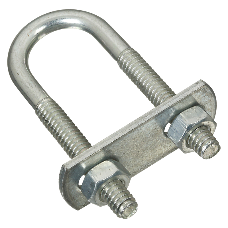 National Hardware N222-075 U-Bolt, 1/4-20 Thread, 2-1/4 in L Thread, Steel, Zinc - 2