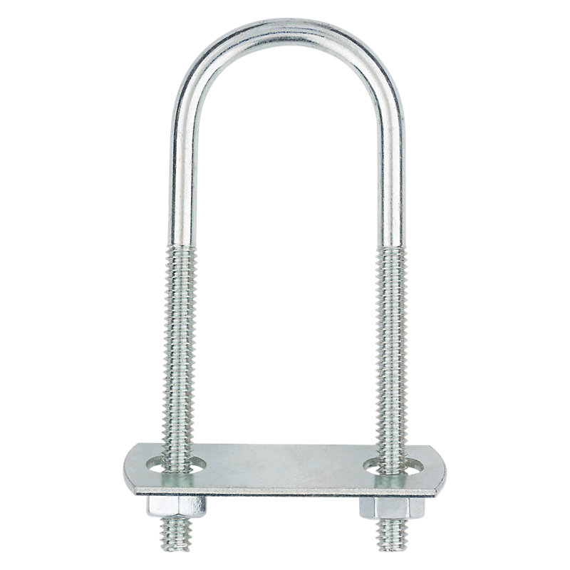 National Hardware N222-117 U-Bolt, 1/4-20 Thread, 2-3/8 in L Thread, Steel, Zinc - 4