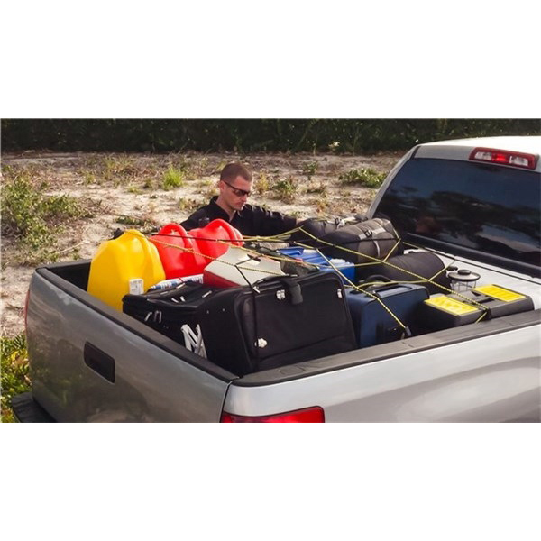 Keeper ZipNet 06141 Adjustable Cargo Net, 86 in L, 74 in W, Rubber, Black/Yellow - 5