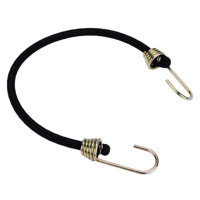 Keeper 06192 Bungee Cord, 13/32 in Dia, 18 in L, Rubber, Black, Hook End - 3