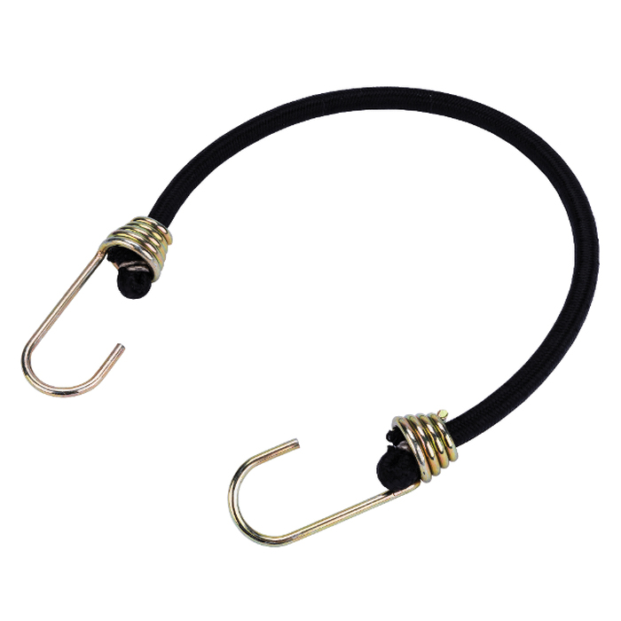 Keeper 06192 Bungee Cord, 13/32 in Dia, 18 in L, Rubber, Black, Hook End - 4