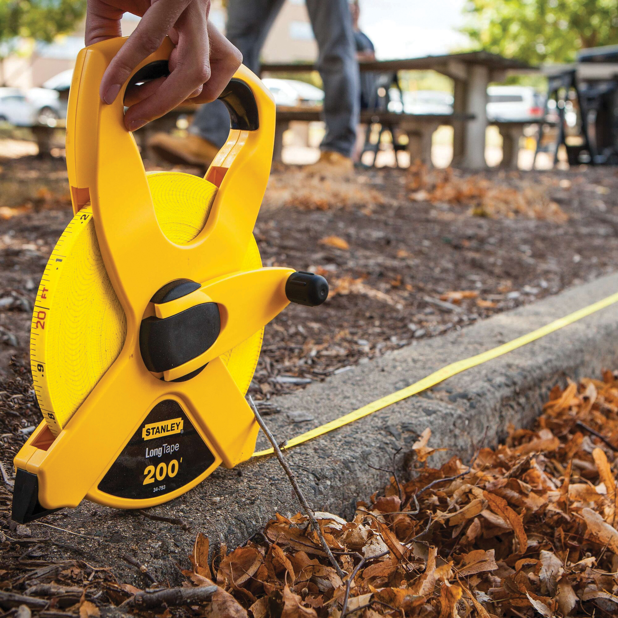 STANLEY 34-793 Tape Measure, 200 ft L Blade, 1/2 in W Blade, Fiberglass Blade, ABS Case, Black/Yellow Case - 3