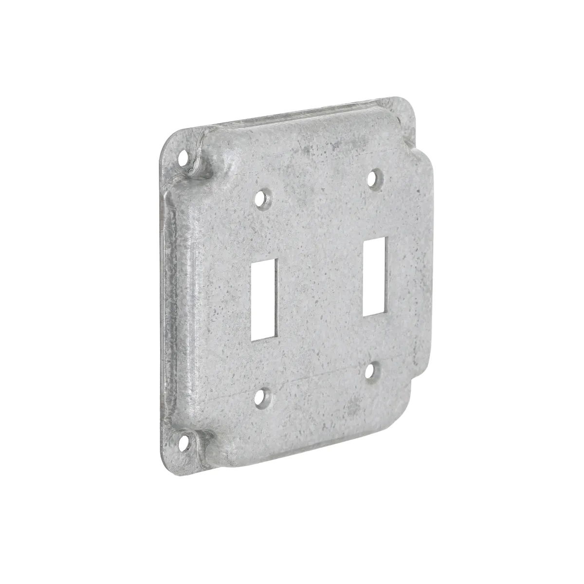 Raco 803C Exposed Work Cover, 4-3/16 in L, 4-3/16 in W, Square, 10/BAG, Steel, Gray, Galvanized - 2
