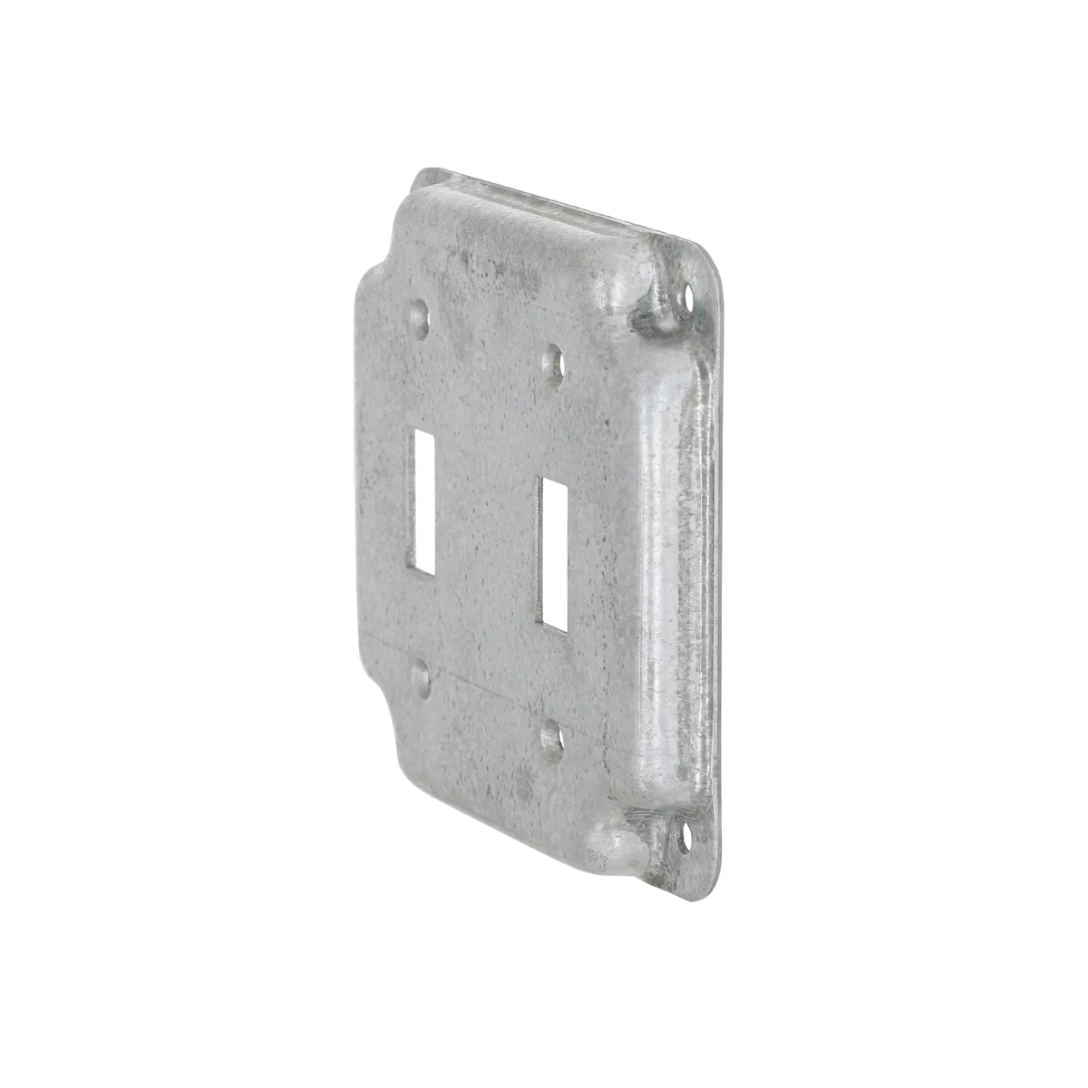 Raco 803C Exposed Work Cover, 4-3/16 in L, 4-3/16 in W, Square, 10/BAG, Steel, Gray, Galvanized - 4