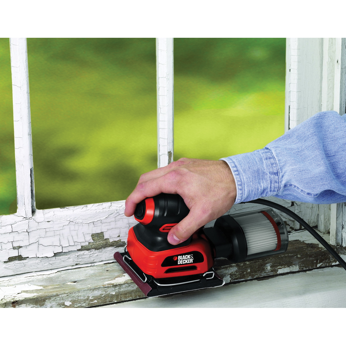 Black+Decker BDEQS300/QS900 Orbit Sander with Paddle Switch Actuation, 2 A - 2