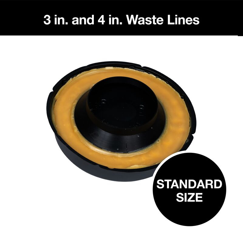 Harvey 1005-24 Wax Ring, Polyethylene, Brown, For: 3 in and 4 in Waste Lines - 2