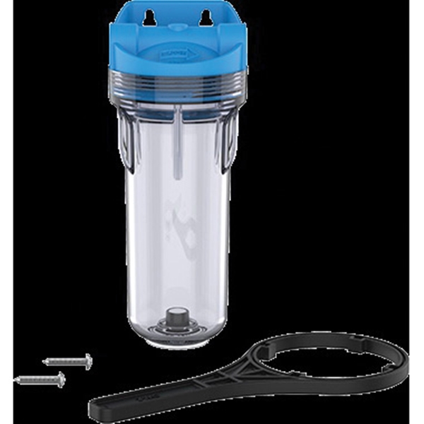 Pentair OMNIFilter Series WH5-S-S06 Filter Housing, 10 gpm, Polypropylene/Styrene Acrylonitrile, Clear Blue - 2