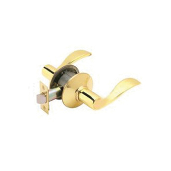 Schlage Accent Series F10V ACC 605 Passage Lever, Mechanical Lock, Bright Brass, Metal, Residential, 2 Grade - 2