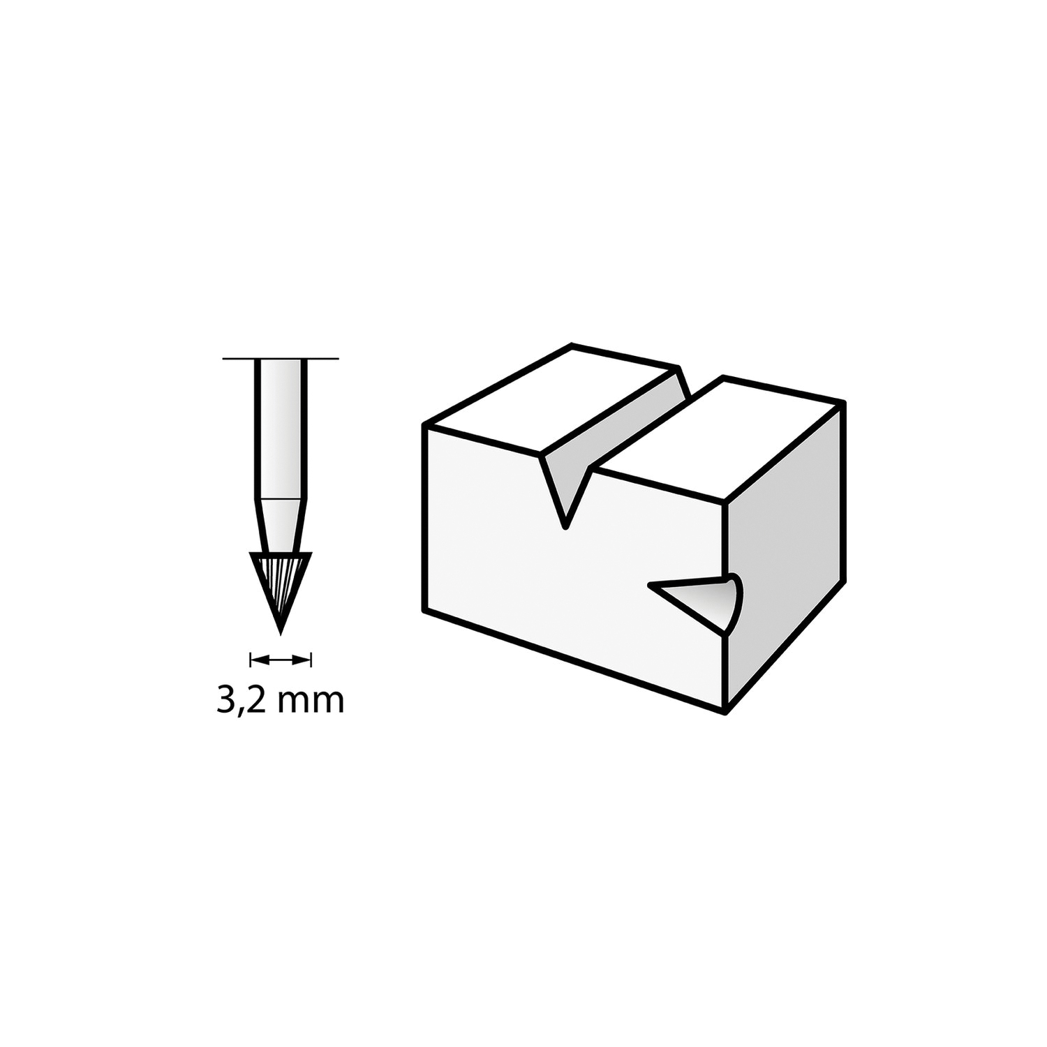 Dremel 118 Cutter, 1/8 in Dia, 1-1/2 in L, 1/8 in Dia Shank, Steel - 3
