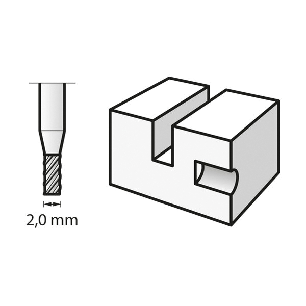 Dremel 193 Cutter, 5/64 in Dia, 1-1/2 in L, 1/8 in Dia Shank, HSS - 3