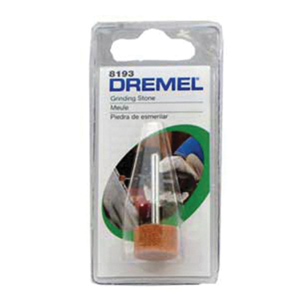 Dremel 8193 Grinding Stone, 5/8 in Dia, 1/8 in Arbor/Shank, Aluminum Oxide Abrasive - 2