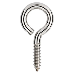 National Hardware 2016BC Series N220-459 Screw Eye, #2, 0.26 in Dia Wire, 1.12 in L Thread, 2.62 in OAL, Stainless Steel - 4