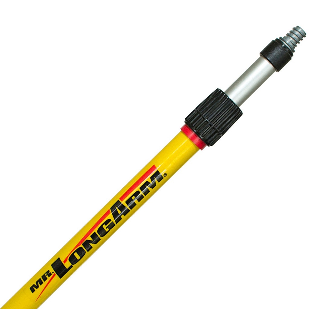 Mr. LongArm Alumiglass 6508 Extension Pole, 1-1/4 in Dia, 4.1 to 7.6 ft L, Aluminum, Fiberglass Handle - 2