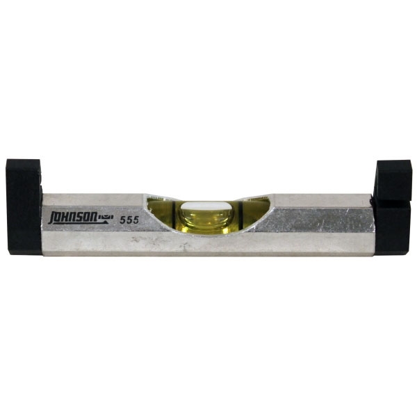 Johnson 555 Line Level, 3 in L, 1-Vial, Aluminum, Silver - 1