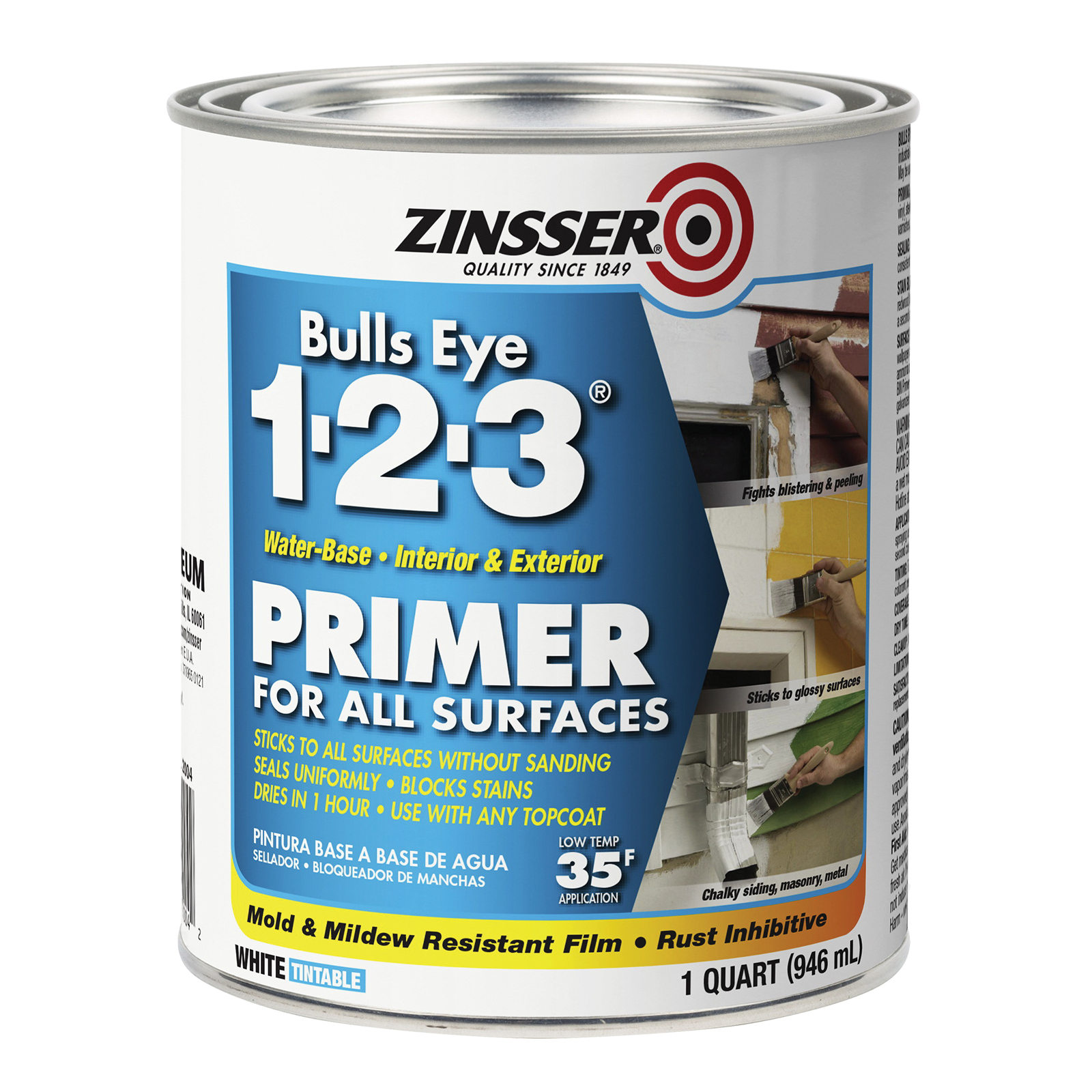 Zinsser 02004 Primer, White, 1 qt - 1