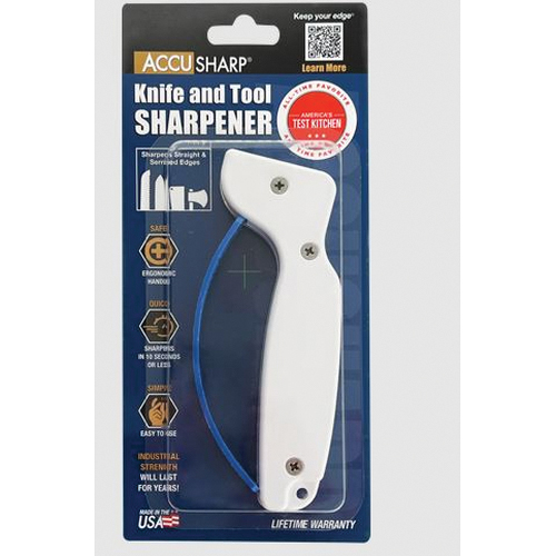 Accusharp 001C Knife Sharpener, Diamond-Honed Tungsten Carbide Abrasive, Plastic Handle - 2
