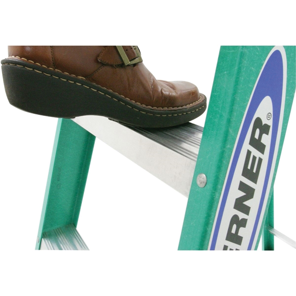 Werner 5906 Step Ladder, 6 ft H, Type II Duty Rating, Fiberglass, 225 lb, 5-Step, 10 ft Max Reach - 5