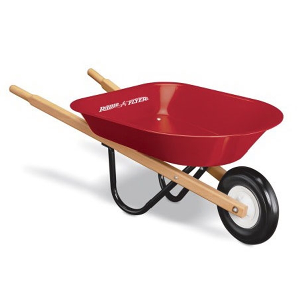 Radio Flyer 40 Wheelbarrow, 30 lb Volume, Steel, 7 x 1-1/4 in Wheel - 3