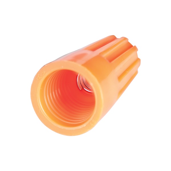 Gardner Bender WireGard GB-3 Series 19-003 Wire Connector, 22 to 14 AWG Wire, Steel Contact, Orange - 2