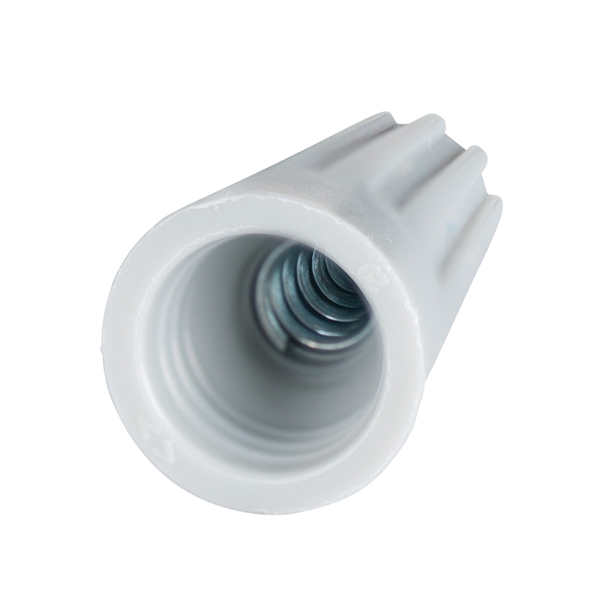 Gardner Bender WireGard GB-1 Series 25-001 Wire Connector, Gray, 22 to 16 AWG Wire, Steel Contact, 25/BAG - 3
