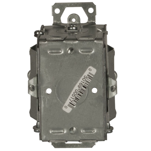 Orbit GB-1-NM-OW Gangable Switch Box, 1 -Gang, 1 -Outlet, 7 -Knockout, 1/2 in Knockout, Steel, Gray, Galvanized - 3