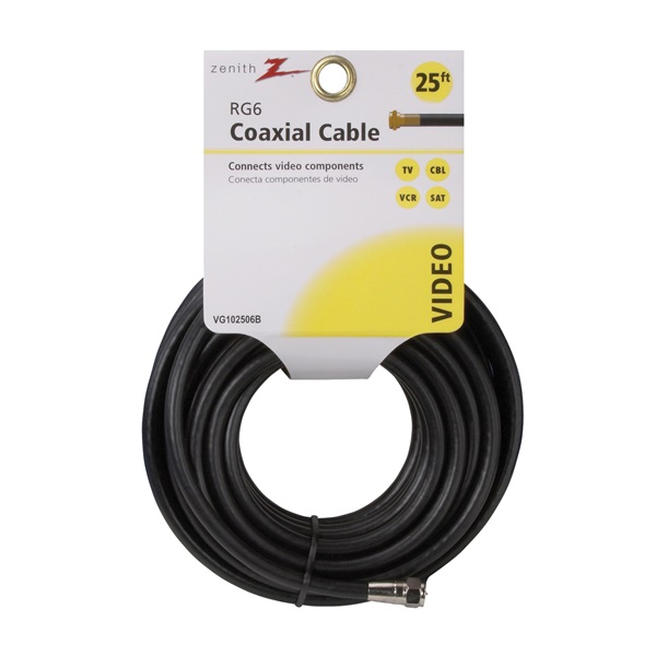 Zenith VG102506B Coaxial Cable, 25 ft L - 1