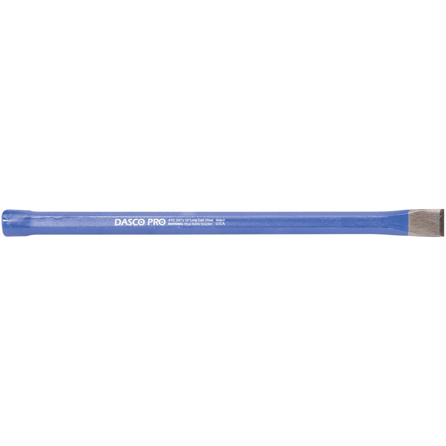 Dasco Pro 410-0 Cold Chisel, 3/4 in Tip, 12 in OAL, HCS Blade - 3