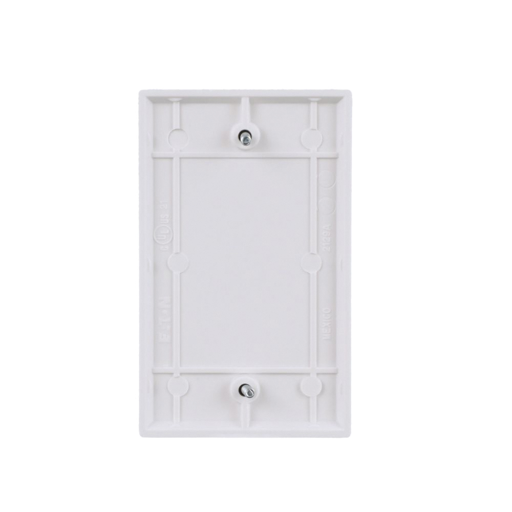 Arrow Hart 2129 Series 2129W-BOX Wallplate, 4.95 in L, 2-3/4 in W, 0.08 in Thick, 1-Gang, Polycarbonate, White, Flush - 3