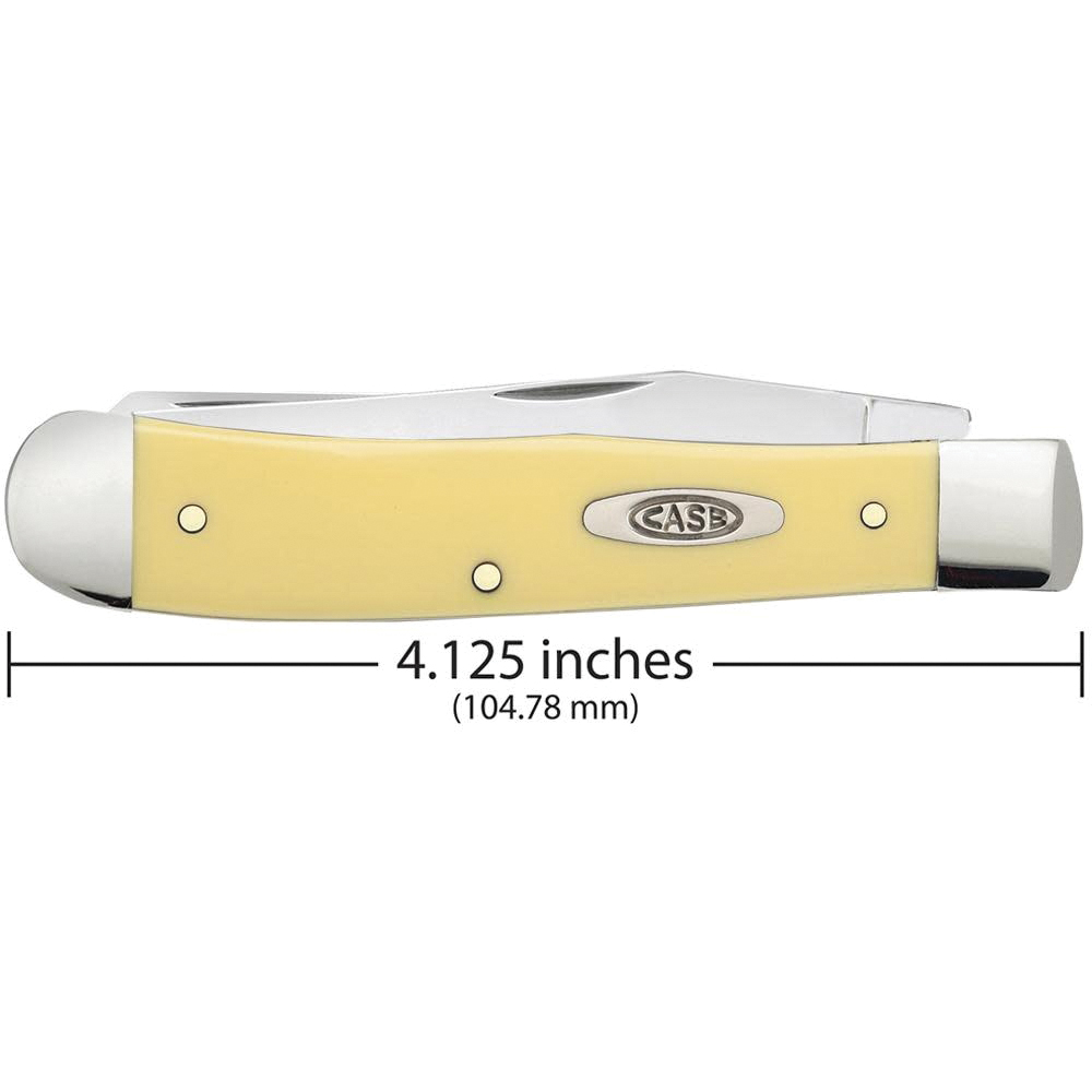 Case XX 00161 Folding Pocket Knife, Clip and Spey Blade, Polished Blade, 3-1/4 in Clip, 3.27 in Spey L Blade, 2-Blade - 3