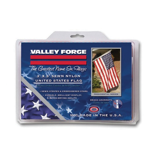 Valley Forge USPN-1 USA Flag, 3 ft W, 5 ft H, Nylon - 2