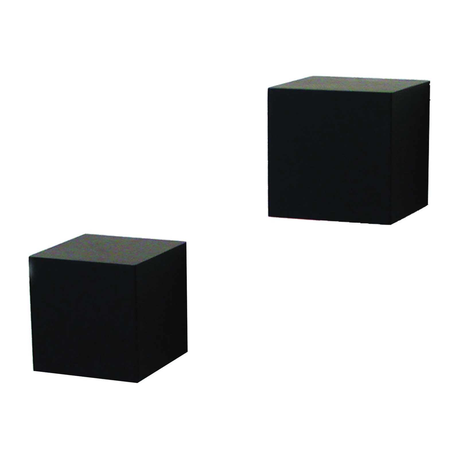 Knape & Vogt 0129-5BK2 Wall Cube Shelf Kit, 25 lb, 2-Cube, 5 in OAW, 5 in OAH, Black