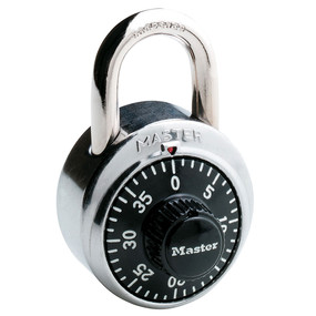 Master Lock 1500D Padlock, Non-Resettable Combination Key, 9/32 in Dia Shackle, 3/4 in H Shackle, Steel Shackle - 1