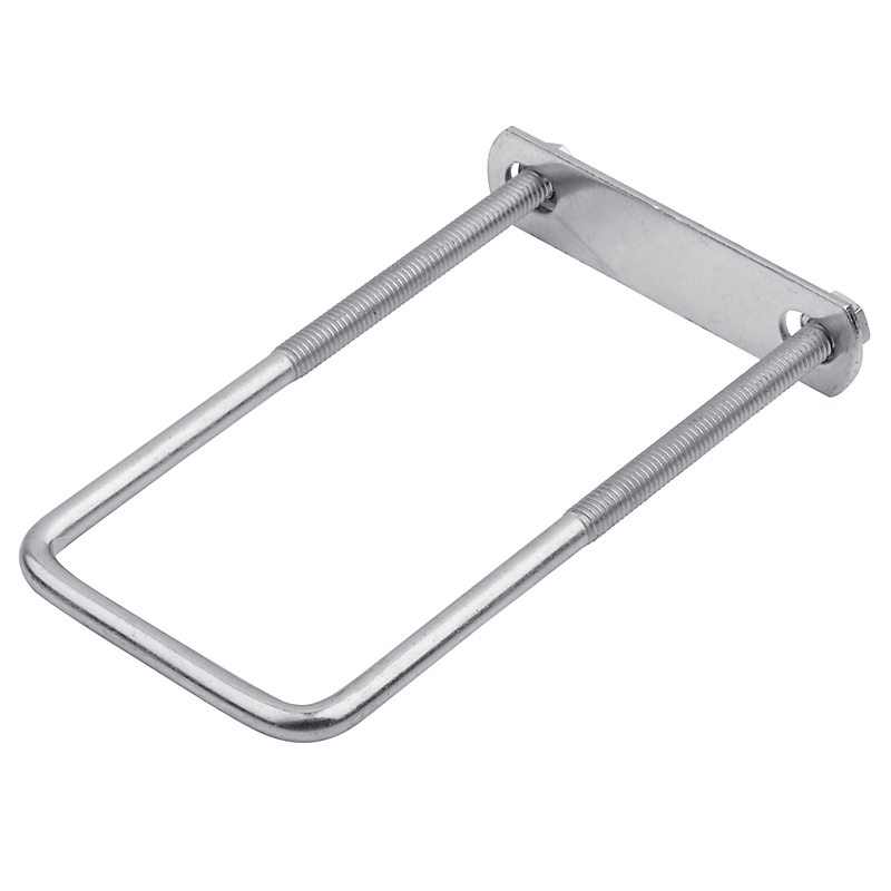 National Hardware N222-372 Square U-Bolt, 7 in L Inside, 3 in W Inside, 3/8-16 Thread, 3-3/4 in L Thread, Steel, Zinc - 4