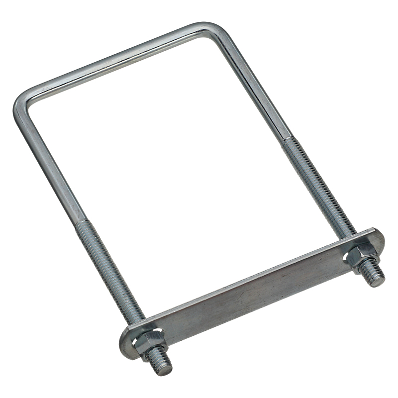 National Hardware N222-406 Square U-Bolt, 7 in L Inside, 4 in W Inside, 3/8-16 Thread, 3-3/4 in L Thread, Steel, Zinc - 2