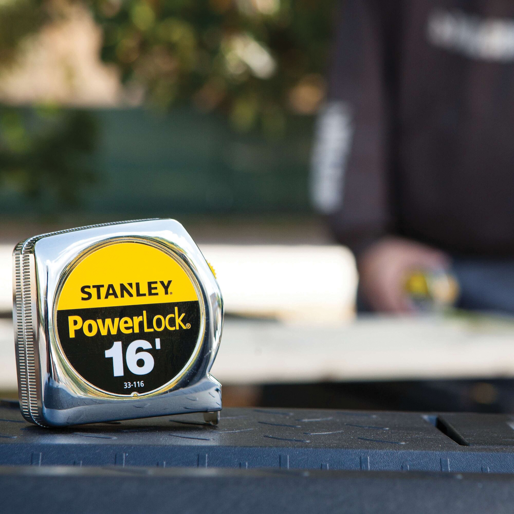STANLEY 33-116 Measuring Tape, 16 ft L Blade, 3/4 in W Blade, Steel Blade, ABS Case, Chrome Case, 5 ft Standout - 4