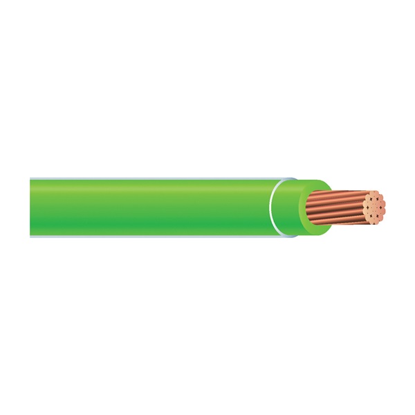 Southwire 22959151 Building Wire, Green Sheath, 14 AWG Wire, 50 ft L, Copper Conductor, PVC Insulation - 1