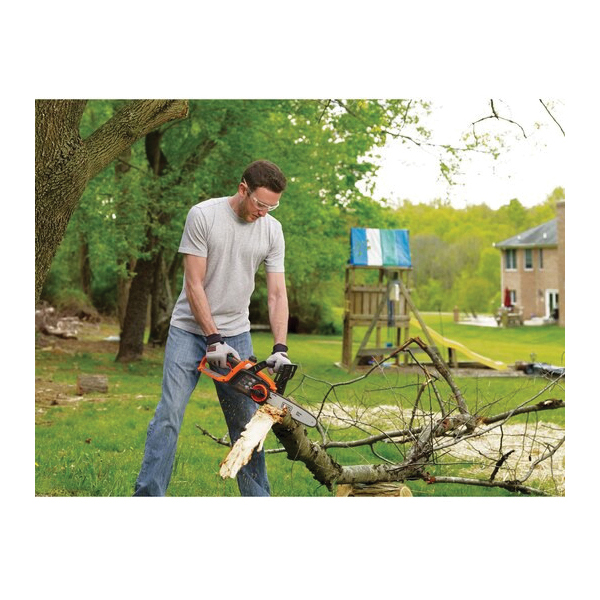 Black+Decker LCS1020 Chainsaw, Battery Included, 2 Ah, 20 V, Lithium-Ion, 10 in Cutting Capacity, 10 in L Bar - 5