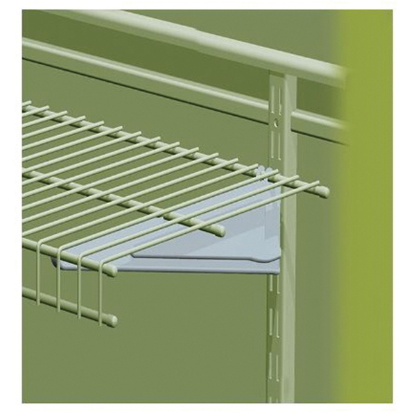 ClosetMaid ShelfTrack 2853700 Wire Shelving Bracket, 12 in L, 2-1/2 in H, Steel - 2