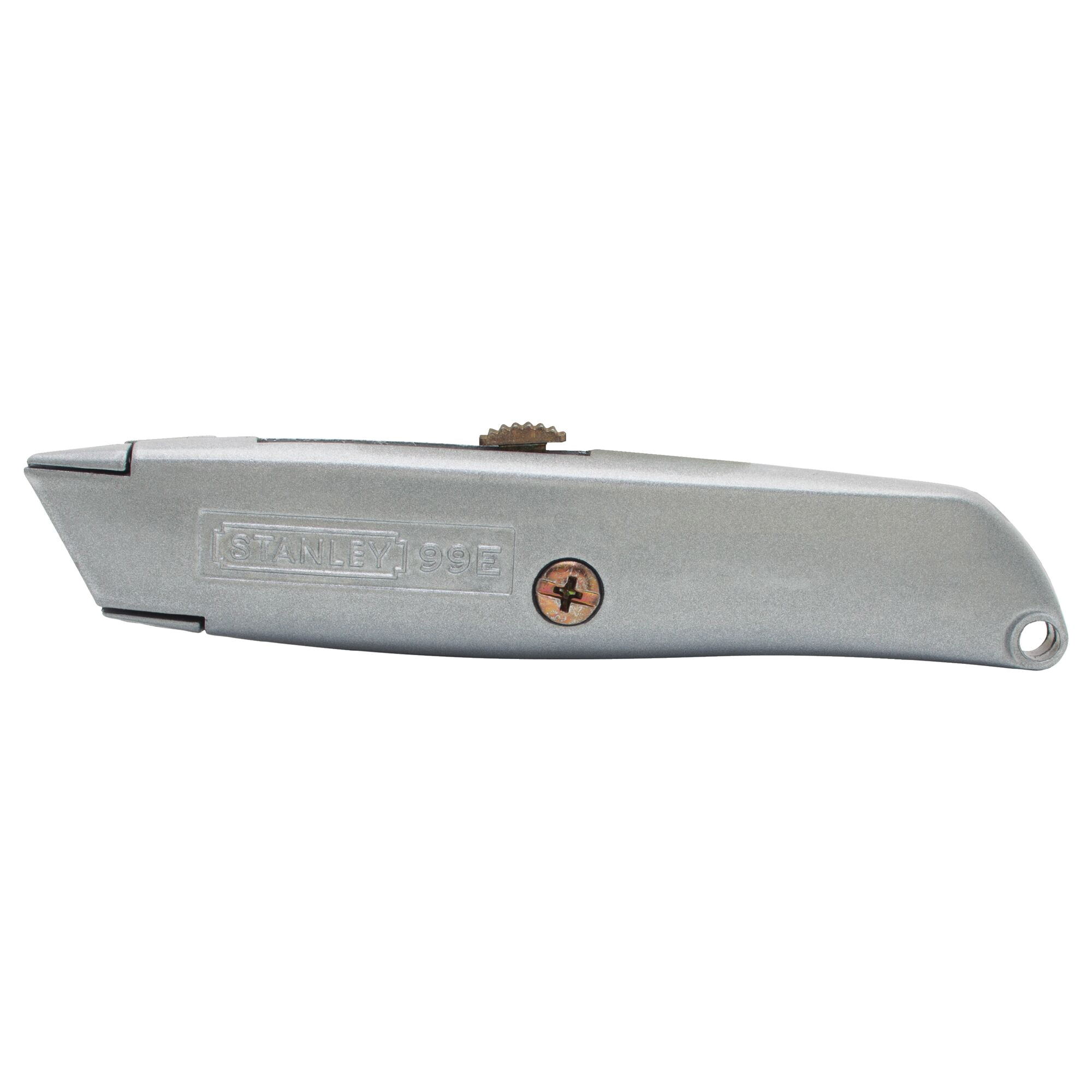 STANLEY 99E 10-099 Utility Knife, 2-7/16 in L Blade, 3 in W Blade, HCS Blade, Straight Handle, Gray Handle - 2