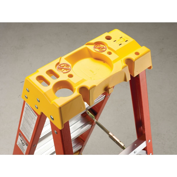 Werner 6210 Step Ladder, 10 ft H, Type IA Duty Rating, Fiberglass, 300 lb, 9-Step, 14 ft Max Reach - 3