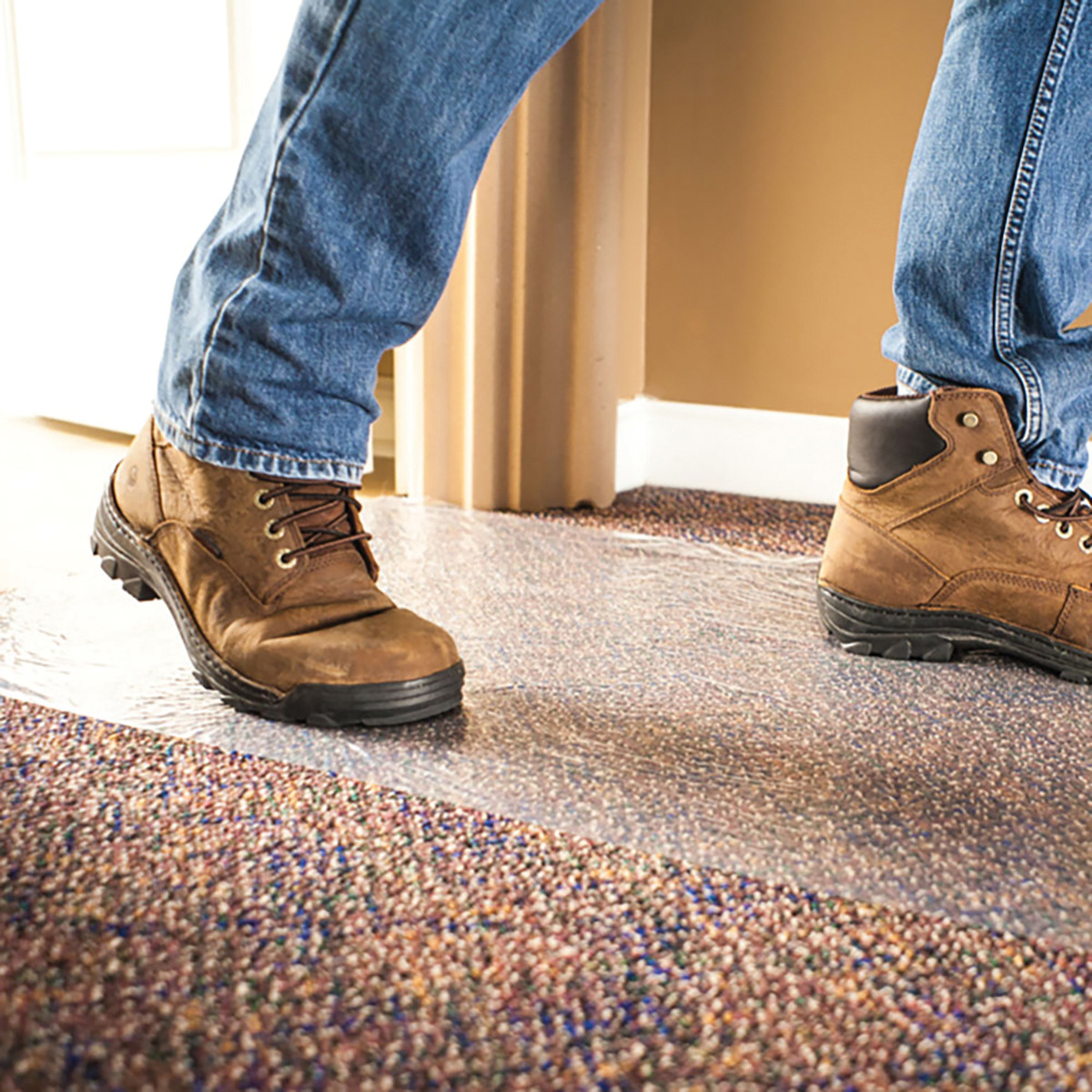 Surface Shields CS24200L Carpet Shield, 200 ft L, 24 in W, 2.5 mil Thick, Polyethylene, Clear - 4