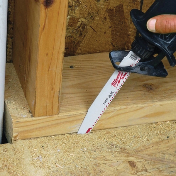 Milwaukee THE AX SAWZALL 48-00-5026 Reciprocating Saw Blade, 1 in W, 9 in L, 5 TPI, Bi-Metal Cutting Edge - 2