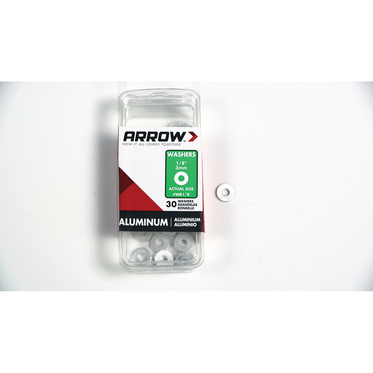 Arrow WA1/8 Washer, 1/8 in ID, Aluminum - 2
